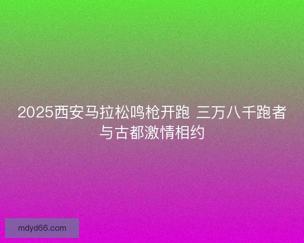 2025西安马拉松鸣枪开跑 三万八千跑者与古都激情相约